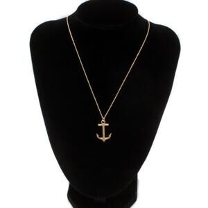 Tiffany gold anchor necklace